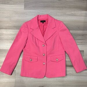 Talbots Pink Double Knit Twill Blazer Women's 12